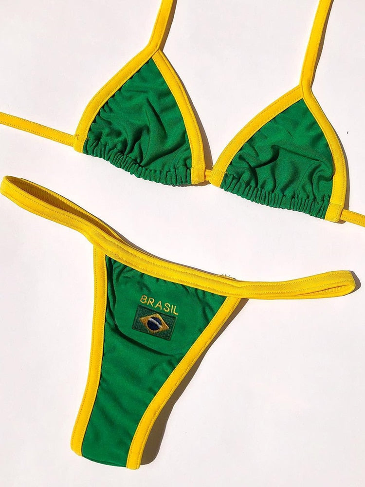 Brazilian Bikini - Brazilian Flag, Swimwear